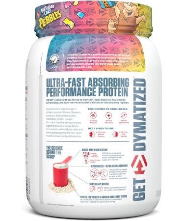 Dymatize ISO 100 Birthday Cake Whey Protein Powder - 25g Hydrolyzed Whey Isolate - Gluten Free - Fast Digesting - 20 Servings - Buy Online on GoSupps.com