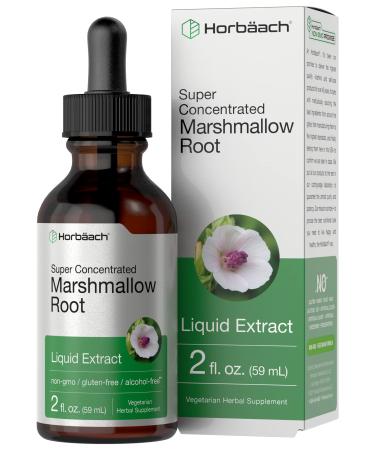 Marshmallow Root Liquid Extract | 2 fl oz | Althaea Officinalis | Alcohol Free | Vegetarian, Non-GMO & Gluten Free | by Horbaach