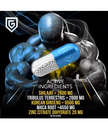 Power Drive Testosterone Booster Supplements for Men: Shilajit Korean Ginseng Maca Tribulus Zinc. Muscle Gain Testosteron Supplements - Boost Stamina Male Performance Endurance & Recovery  - Buy Online on GoSupps.com