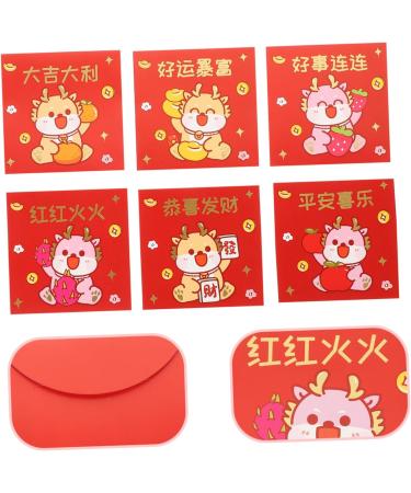 HOMSFOU 6pcs Envelopes Wedding Favors Gifts Creative Red Packet Red Pocket for New Year Dragon Packets Spring Festival Red Packet Dragon Style Red Packet Dragon Bag Paper Lucky - Buy Online on GoSupps.com