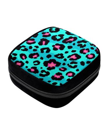 GIAPB Period Bag Sanitary Napkin Storage Bag Pad Holder for Period Makeup Pouch Animal Leopard Print Color859