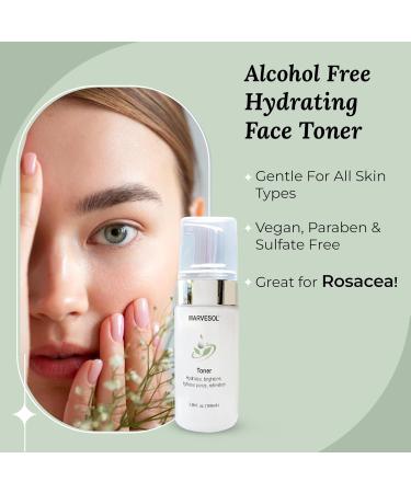 Alcohol Free Hydrating Face Toner for Rosacea | Vegan Aloe Vera Toner | Cleanse & Tighten Pores | Paraben & Sulfate Free - All Skin Types - Buy Online on GoSupps.com