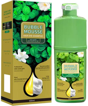 Foam hair dye Bubble Mousse shampoo natural hair mousse with plantbased dye formula unisex and sustainable 500 ml perfect for home travel hair treatment Brown Black - Buy Online on GoSupps.com