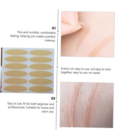 DOITOOL 40 Sheets Lace Double Eyelid Sticker Mesh Tape Girls Double Eyelid Tapes Double Stick Tape Sticky Eyelid Decal Instant Eyelid Lifter Invisible Second Generation Medical Tape Patch - Buy Online on GoSupps.com