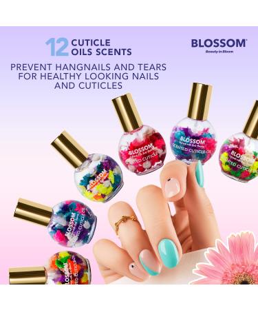 Blossom Hydrating Moisturizing Strengthening Cuticle Oil with Real Flowers - Strawberry Scented, Made in USA - 0.42 fl. oz - Buy Online on GoSupps.com