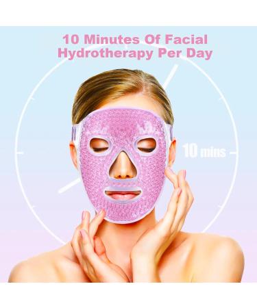 MUNSKT Cooling Mask Gel Beads Hot & Cold Soothing Therapy Reusable Ice Mask with Elastic Band for Migraine Sinus Pain Inflammation Face Puffiness Dry Eyes Headache Hangover - Buy Online on GoSupps.com