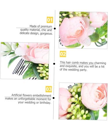 Ipetboom 1pc Hair Comb Wedding Headdress Summer Garland for Decorating Decorative Flowers Photo Props Silk Flower Barrettes Flower Hair Side Comb Beach Comb Wig Alloy Bridegroom The Photo - Buy Online on GoSupps.com