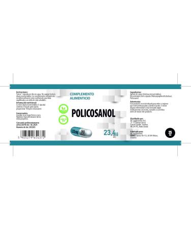 Hepatica Policosanol 25mg 90 Vegan Capsules Tested by a Third Party Laboratory Gluten & GMO Free - Buy Online on GoSupps.com