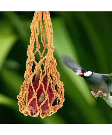 SEWOART 3pcs String Parrot Hooks Poultry Feeder Bags Hanging Feeder for Hens Net Bag Mesh Chicken Feed - Buy Online on GoSupps.com