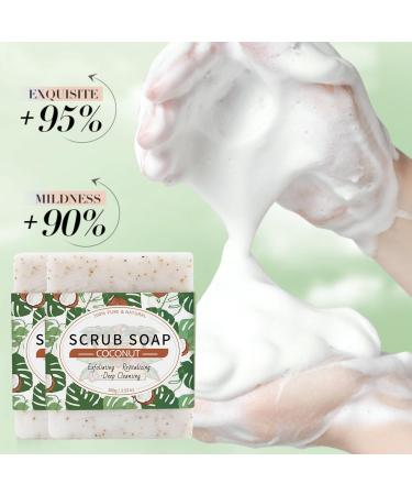 Coconut Oil Soap Bars - Soap for Body & Face - Shampoo Bar for Women - Natural Soap for Skin - Fresh Scent & Rich Foam 100g - Buy Online on GoSupps.com