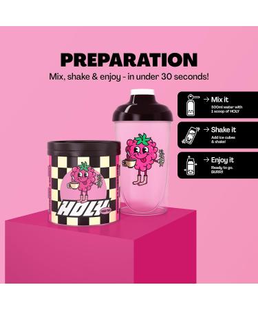 HOLY Iced Tea Raspberry x Vanilla | 50 portions with antioxidants & superfoods | Sugar-free iced tea with Relax formula | Vegan with 100% natural fruit flavours Raspberry x Vanilla 350 g (Pack of 1) - Buy Online on GoSupps.com