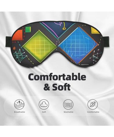 Math Quiz Printed Soft Eye Mask - Zero Eye Pressure Travel Blackout Eye Mask for Restful Sleep | International Shipping Available - Buy Online on GoSupps.com