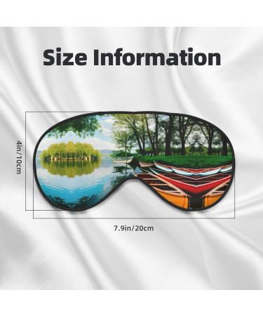 Lake with Boats Canoes Eye Mask | Soft Breathable Travel Sleep Patch for Relaxation - Buy Online on GoSupps.com