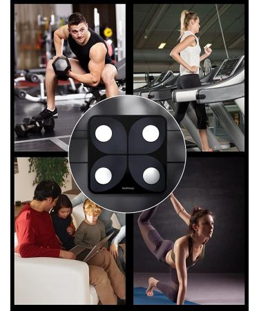 Healthkeep Digital Body Weight Scale with Body Fat Analysis - Smart Wireless Scale for 13 Health Indicators - LCD Backlight Display - 396 lb Capacity (Black) - Buy Online on GoSupps.com