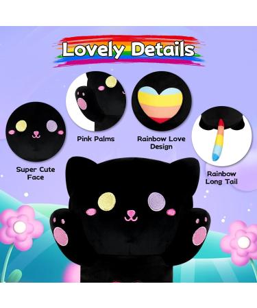 Yamepuia 24 Long Black Cat Plush Pillow - Rainbow Stuffed Animal for Kids - Perfect Girlfriend Birthday Gift - Buy Online on GoSupps.com