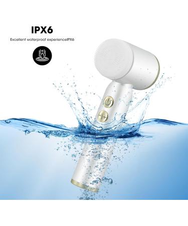 Facial Cleansing Brush Electric USB Rechargeable Face Brush with IPX6 Waterproof 3 Speed Levels 6 Exfoliating Brush Heads LCD Display 360 Rotating Facial Brush for Facial Cleaning - Buy Online on GoSupps.com