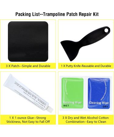Bher Trampoline Patch Repair Kit - 5x5 Square Patches | 3 Pack for Mat Tears & Holes - Buy Online on GoSupps.com