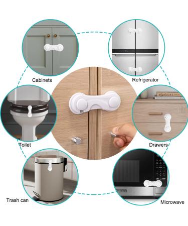 Child Protection Cabinet Locks - 8-Piece Drawer & Closet Safety Kits | No Drilling Strong Adhesive | Durable Furniture & Kitchen Childproofing - Buy Online on GoSupps.com