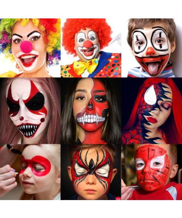  Afflano Halloween Face Paint White Black Red 76g Clown Body Paint Black White Theater Festival Cosplay Fx Body Grimage Red Black Wh - Buy Online on GoSupps.com