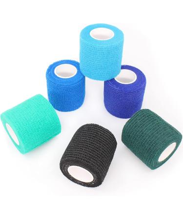 KEQCQE Cohesive Bandage Self Adherent Wrap Athletic Tape Breathable Vet Tape First Aid Tape for Dogs Cats Horses Birds & Wrist Healing Ankle Sprain Swelling (2 Inch Blue Change 6 Rolls) - Buy Online on GoSupps.com
