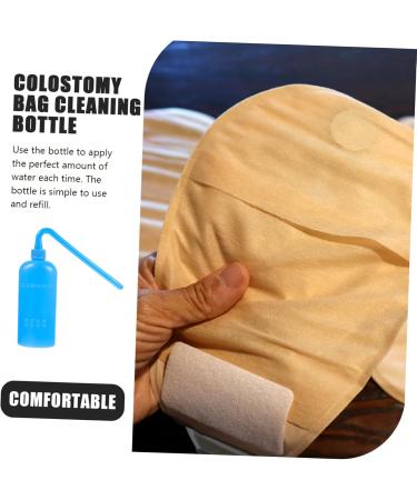 Solust Cleaning Bottle for Stoma Bags | Colostomy Cleaning Accessories | Durable Bluish Plastic Washing Bottle & Detergent - Buy Online on GoSupps.com