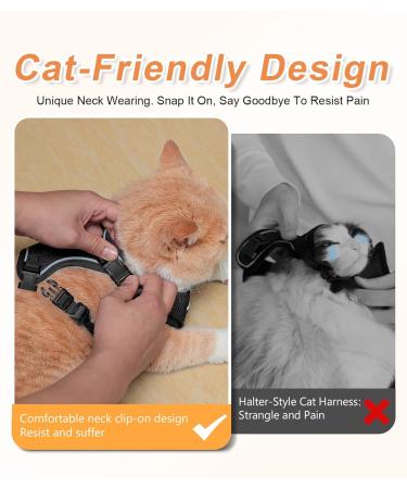 Halypet Cat Harness and Leash Set - Third Generation Escape Proof Design for Maximum Safety - Adjustable, Breathable Vest for Outdoor Walking - Black Small - Buy Online on GoSupps.com