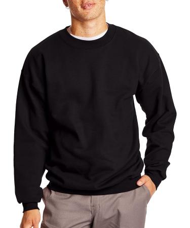Hanes Men's Ultimate Cotton Heavyweight Crewneck Sweatshirt - Large, Black - Buy Online on GoSupps.com