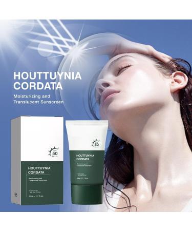2 Pcs Heartleaf Silky Moisture Sunscreen Moisture Daily Sunscreen Korean SPF 50+ PA++++ Clear Filter Sun Essence Hydrating Moisturizing Cools Down Light Finish - Buy Online on GoSupps.com