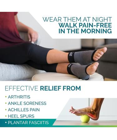 Plantar Fasciitis Compression Socks - Toeless Ankle Sleeve for Men & Women - Night Splint for Arch & Achilles Tendonitis Relief - Buy Online on GoSupps.com