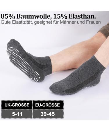 NewoFview Anti-Slip Stopper Socks for Men & Women - 4 Pairs of Grip Socks for Yoga Ballet Pilates & Fitness - Buy Online on GoSupps.com