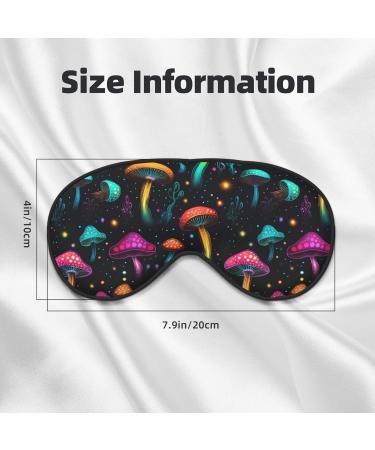 Colorful Mushroom Sleep Mask | Soft Adjustable Eye Covers for Travel & Sleep | Blackout Mask for Men & Women - Buy Online on GoSupps.com