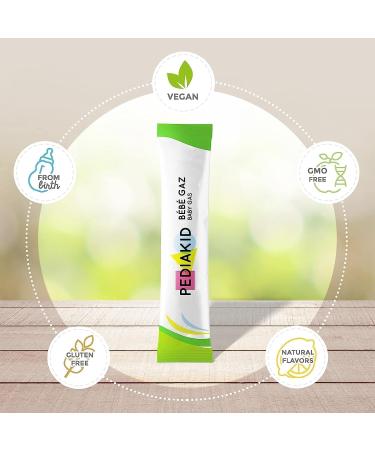 PEDIAKID - Baby Gas - With plant extracts & fibers - Helps reduce gases and improve digestive comfort - From birth - Case of 12 sticks of Dilute Powder - Buy Online on GoSupps.com