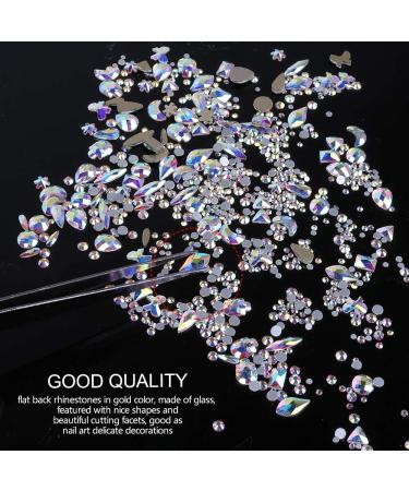 1848pcs YGDZ Flat Back Nail Gems & 120pcs AB Crystals - Nail Art Rhinestones Set - Buy Online on GoSupps.com
