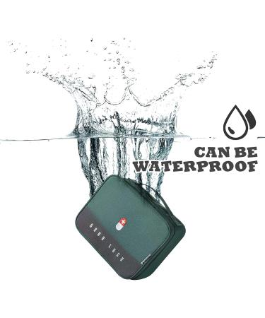 Large Capacity Waterproof Medicine Bag | Portable Medical Emergency Pocket for Home Office & Travel (Green) - Buy Online on GoSupps.com