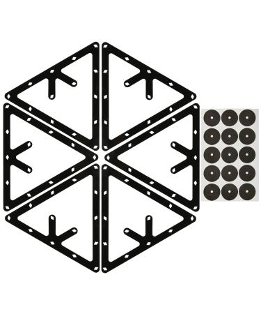 CM Pack of 6 Sheets Magic Ball Rack Pro Triangle Billiards Ball Rack with Pool Table Marker Dots for Rack 8, 9, and 10 Ball Combo Pack and Snooker