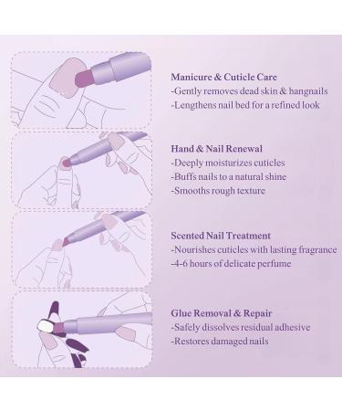 2025 Upgrade 3 en 1 Nail Care Pen for Nails Cuticle Pusher Nail Oil Pen with Ceramic Tip for Hangnails Dry & Damaged Nails Moisturize Strengthen Brighten Nails Care (2) - Buy Online on GoSupps.com