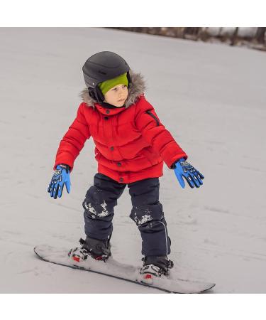 Children's Winter Sport Gloves - Royal Blue Motocross & Hiking Gloves for Outdoor Kids Activities - Buy Online on GoSupps.com