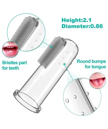 Baby Toothbrush Set 6 Pcs Soft Infant Finger Toothbrush with 6 Boxes - 6-12 Months - Buy Online on GoSupps.com