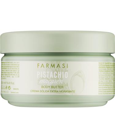 FARMASi Pistachio Macaron Body Butter 250ml/8.45fl oz Nourishing and Moisturizing Body Oil Lightweight Formula Sweet Pistachio Scent Smooth and Soft Skin Fast Absorbing For All Skin Types