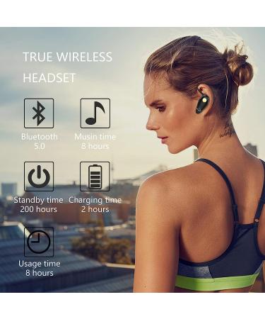 Kendir Bluetooth Headset V5.0 - Ultralight Wireless Earpiece with Mic, Volume Control & Case | Handsfree Earbud for Android/iPhone/Smartphones/Laptop - Black - Buy Online on GoSupps.com