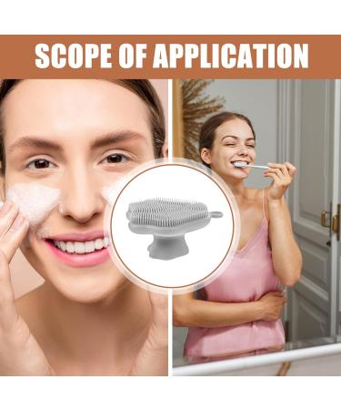 FOMIYES Silicone Face Scrubber Soft Facial Cleansing Brush Manual Exfoliator Brush with Suction Cup Deep Cleaning Tool for Skin Care - Buy Online on GoSupps.com