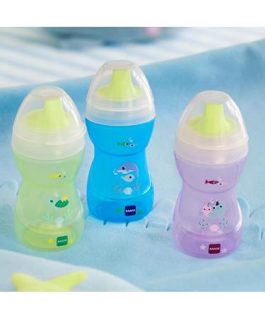 Shop Mam Silicone Fun to Drink Cup - Illuminated Handles 270ml 8+ Months Light Blue - International Shipping Available - Buy Online on GoSupps.com