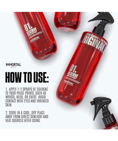 Immortal NYC Reserve 01 After Shave Spray Premier Men's Cologne 17 oz Exclusive Barbers Softens Skin Refreshes Disinfects and Relieves Face and Skin Moisturizing Formula After Shaving Oriental Floral - Buy Online on GoSupps.com