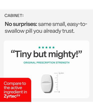 Cabinet: All Day Allergy Relief Cetirizine 10mg for Non-Drowsy Relief from Common Allergy Symptoms (Refill Pouch) - Buy Online on GoSupps.com