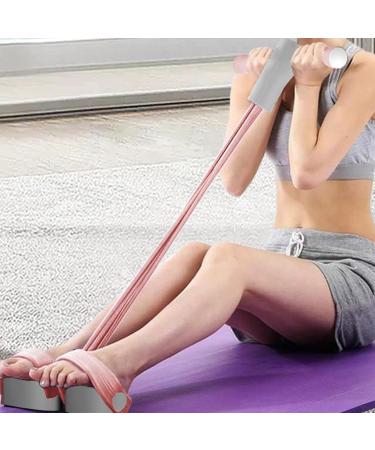 Buy Puller Resistance Rope Fitness Workout Tool | Multi-Functional Stretch Bands with Pedals & Foot Resistance for Abs Arms & Yoga Pink - Buy Online on GoSupps.com