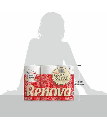 Renova Grand Royal 4-Ply Toilet Paper - 6 Rolls Premium Comfort Soft & Strong - International Shipping Available - Buy Online on GoSupps.com