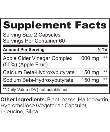 NATURELO Apple Cider Vinegar Capsules - Natural ACV with Mother Supplement for Men & Women for Detox Cleanse and Weight Management - 120 Vegan Capsules (Pack of 2) 120 Count (Pack of 2) - Buy Online on GoSupps.com
