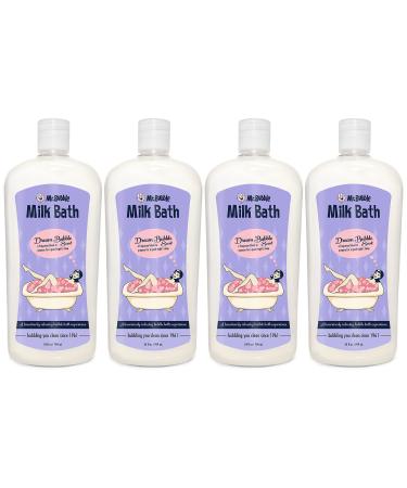 Mr. Bubble Dream Bubble Milk Bath - A Nourishing, Moisturizing, Milk Bath - Paraben Free, Phthalate Free, Coconut and Milk Foaming Bath (4 Bottles, 24 fl oz Each)