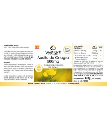 Nighting Cup Oil 500mg - Cold-Pressed Linoleic & Gamma-Linolenic Acid - 250 Softgel Capsules | German Quality by Warnke Vital Substances - Shop Now! - Buy Online on GoSupps.com