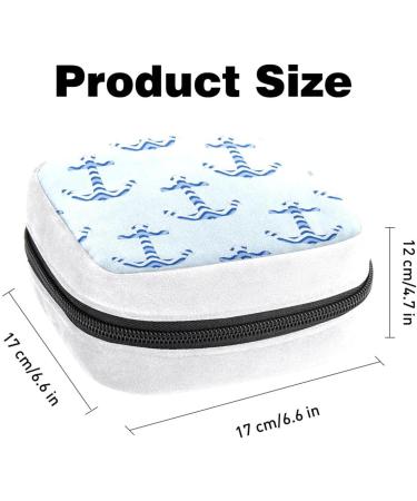 Anchor Pattern Sanitary Napkin Storage Bag - Color634 | Period Tampon & Makeup Pouch - Buy Online on GoSupps.com